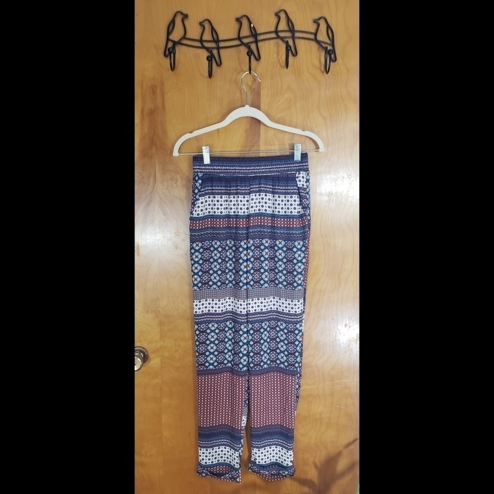 Skies Are Blue Polyester Boho Pants